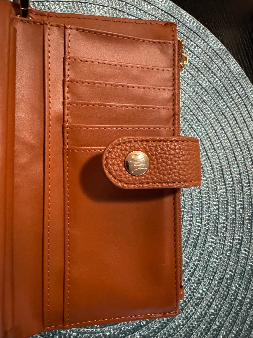 Montana West Pebbled Wristlet in Cognac - Picture 4 of 13